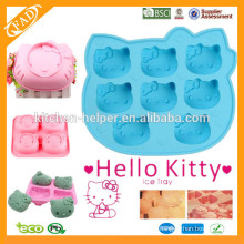 100% Food-Grade Hello Kitty Gesicht Silikon lego Seifenform